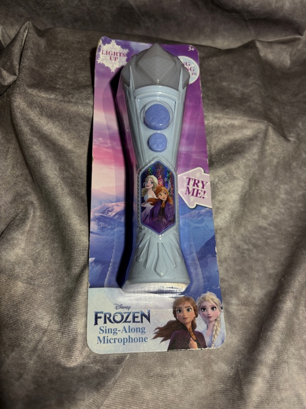 Disney Frozen Light-Up Sing-Along Microphone - Light Blue & Purple